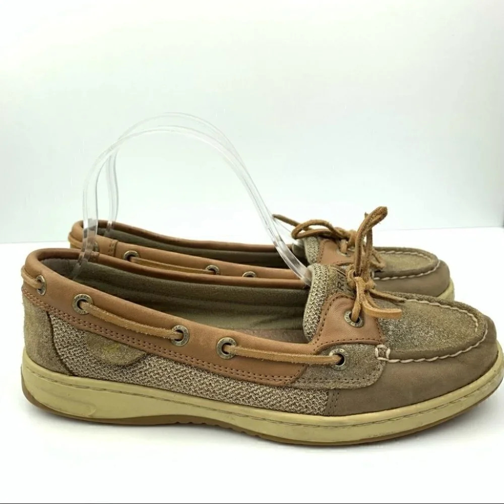 Sperry topside boat shoes 7.5 tan gold glitter - Picture 12 of 12